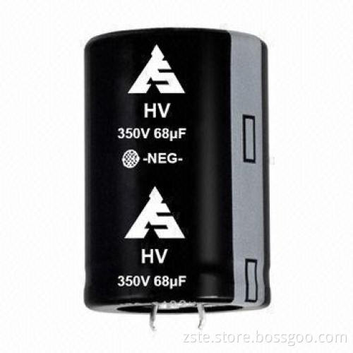 New snap-in aluminum electrolytic capacitor with long lifespan, 350V, 68uf, 3000hrs